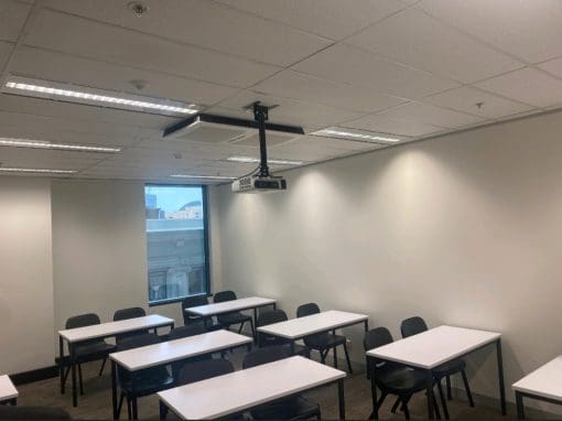 Universal English College (UEC) class 9B ventilation upgrade, levels 6&7/338 Pitt St Sydney NSW 2000.